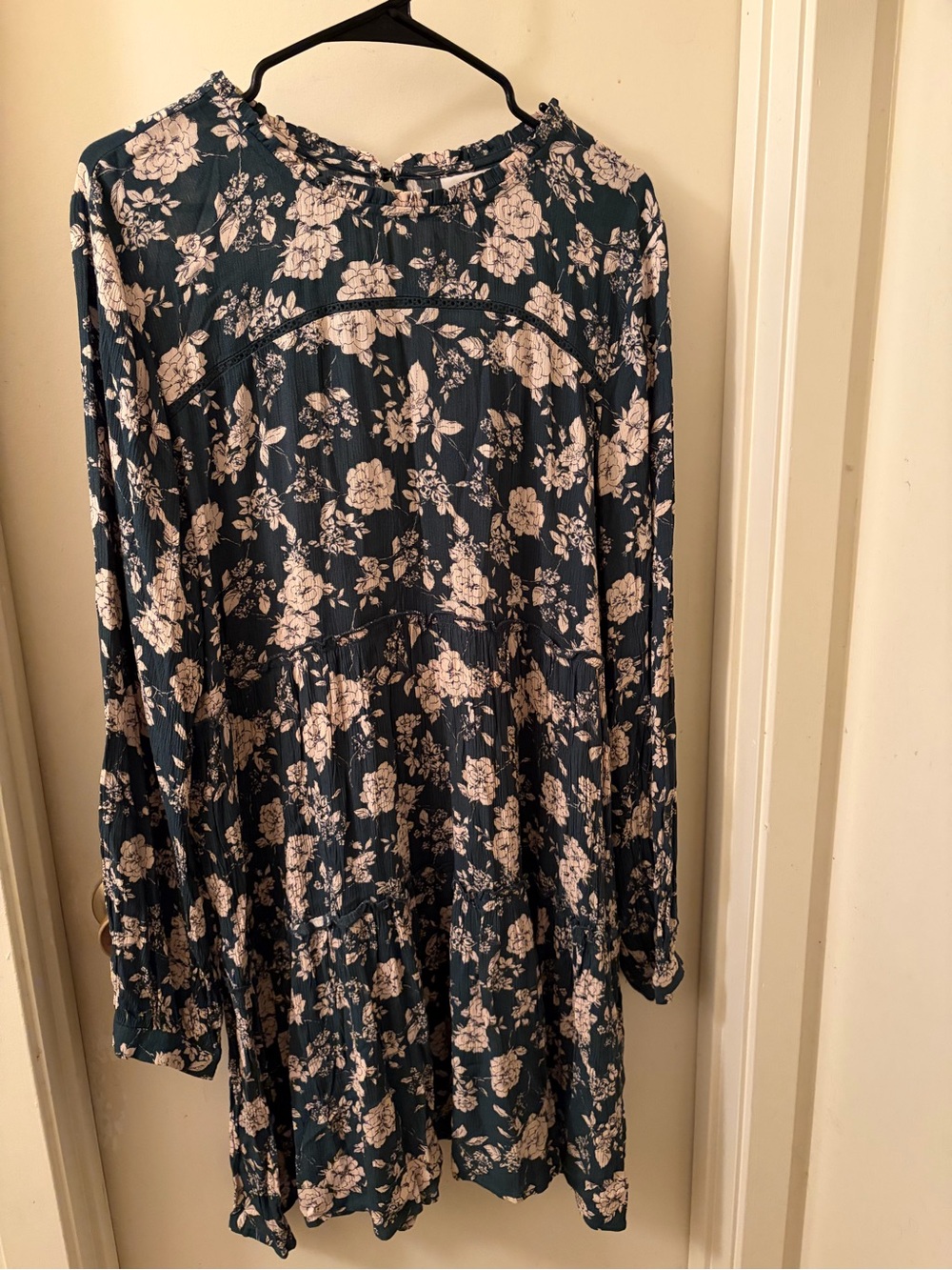 Knox Rose Navy Floral Long-Sleeve Dress